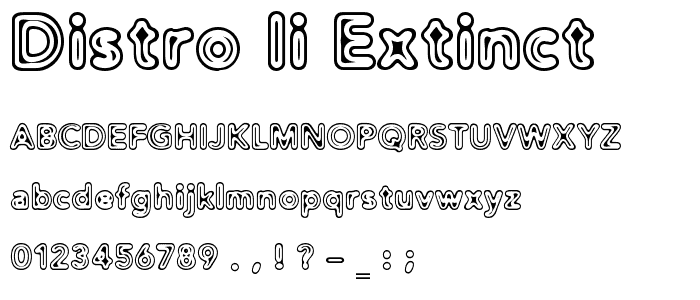 Distro II Extinct font